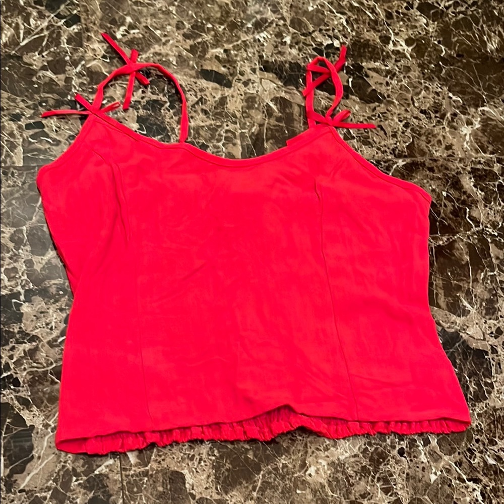 Sienna Sky Red Sleeveless Crop Camisole